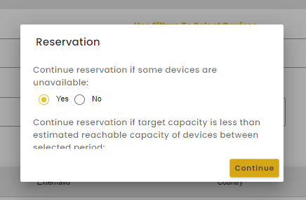 Confirm form at Add reservation