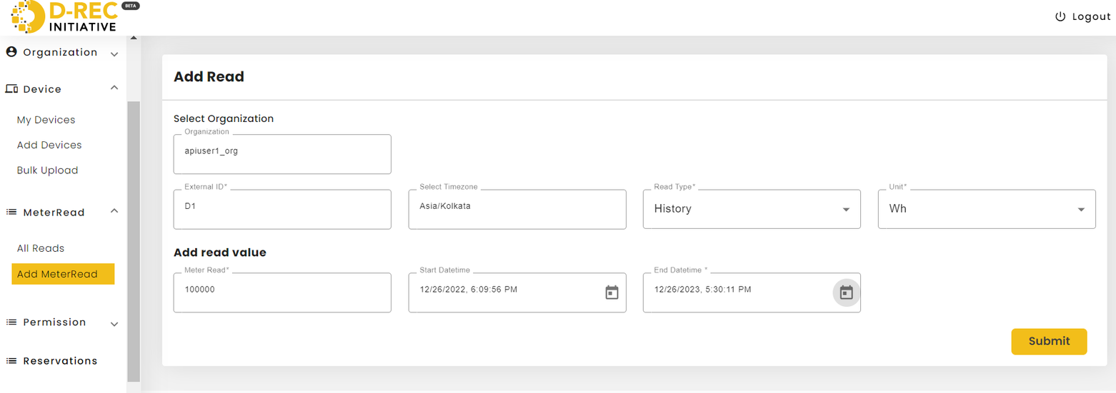 Add Reads Form2